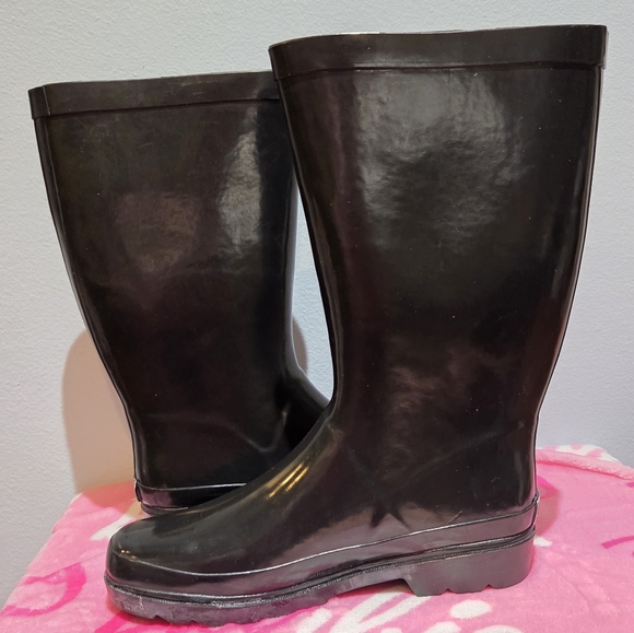 Sugar Women's Black Rain Boot, Size 9 - Picture 4 of 9